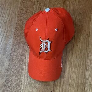 Detroit Tigers 47 Bright Orange Cap with Embroidered Logo